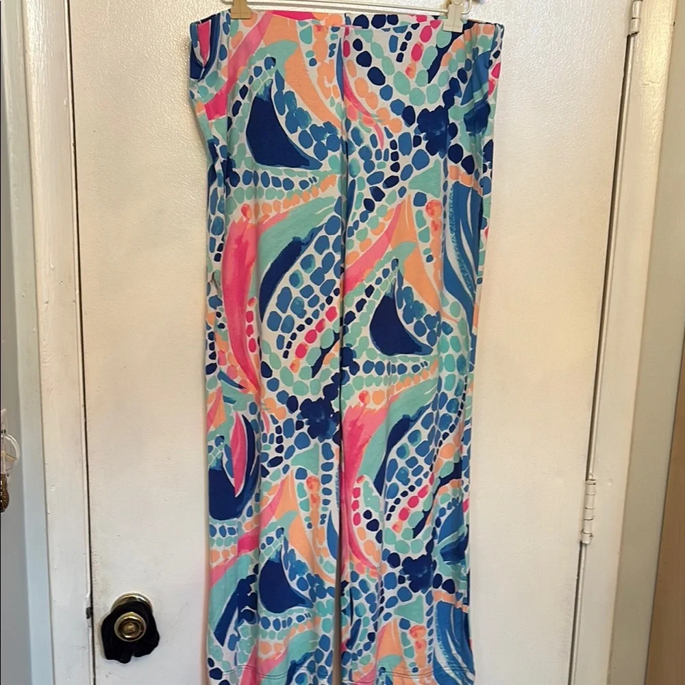 Lilly Pulitzer Georgia May Palazzo pants Ocean Jewels size XL - Picture 1 of 5